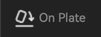 The On Plate button in the SatelLite toolbar